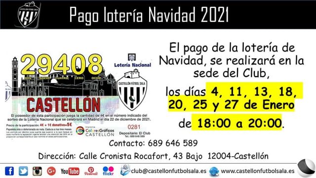 REINTEGRO LOTERIA DE NAVIDAD 2021 | Número 29.408

Castellón Fútbol Sala

castellonfutbolsala.es/2021/12/30/rei…