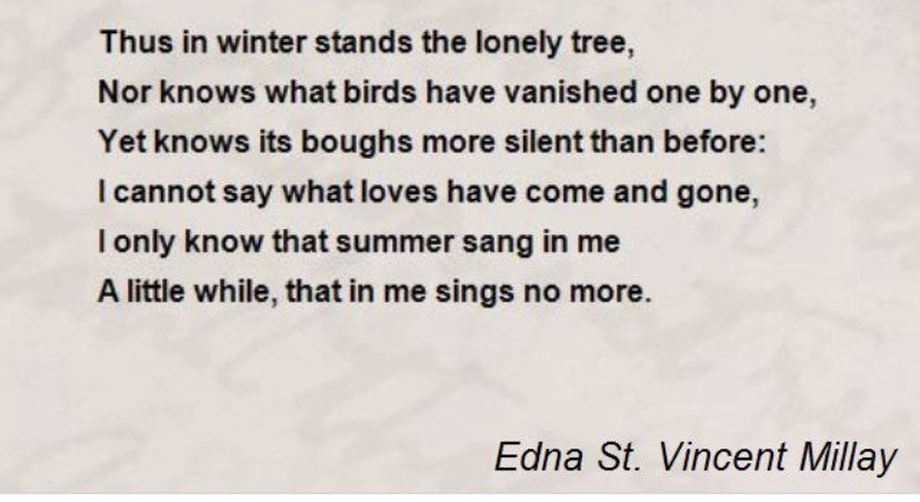 CeliaRichards0n's tweet photo. @campbellclaret Surely the best poem for any tree in winter. #treeoftheday #poettree https://t.co/oShFTQt71c
