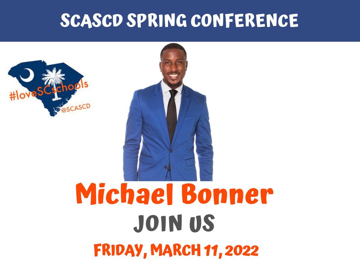 So excited to bring <a href="/MichaelBonner_/">Michael Bonner</a> back to SC! Plan for an electrifying day as Michael breaks down strategies to engage all Ss including importance of environment &amp; culture, Ts self-development &amp; purposeful collaboration so all Ss can thrive. Register@ scascd.org