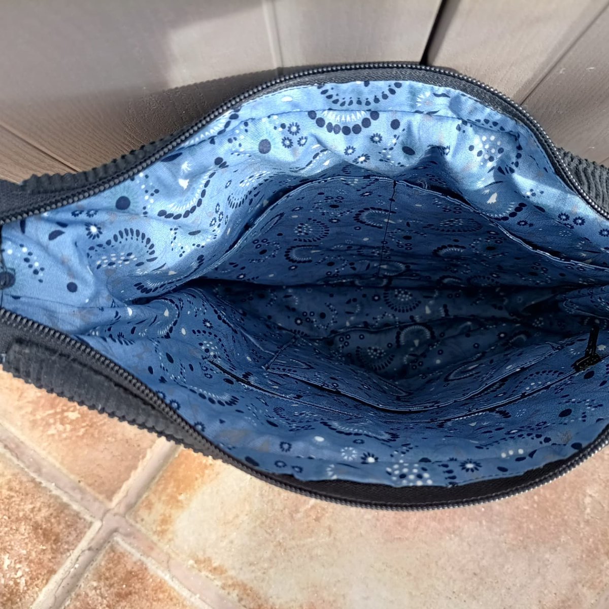 ElHilitodeRosa's tweet photo. Este patrón de bolso lo he modificado añadiendo como cierre una cremallera, para mayor seguridad, he añadido bolsillos en el Interior.  Me ha costado coserlo mucho por el grosos, será que me tengo que cambiar la máquina de coser? 🤣🤣🤣🤣. El exterior es de pana con estabilizador https://t.co/3p2VhXJUdj