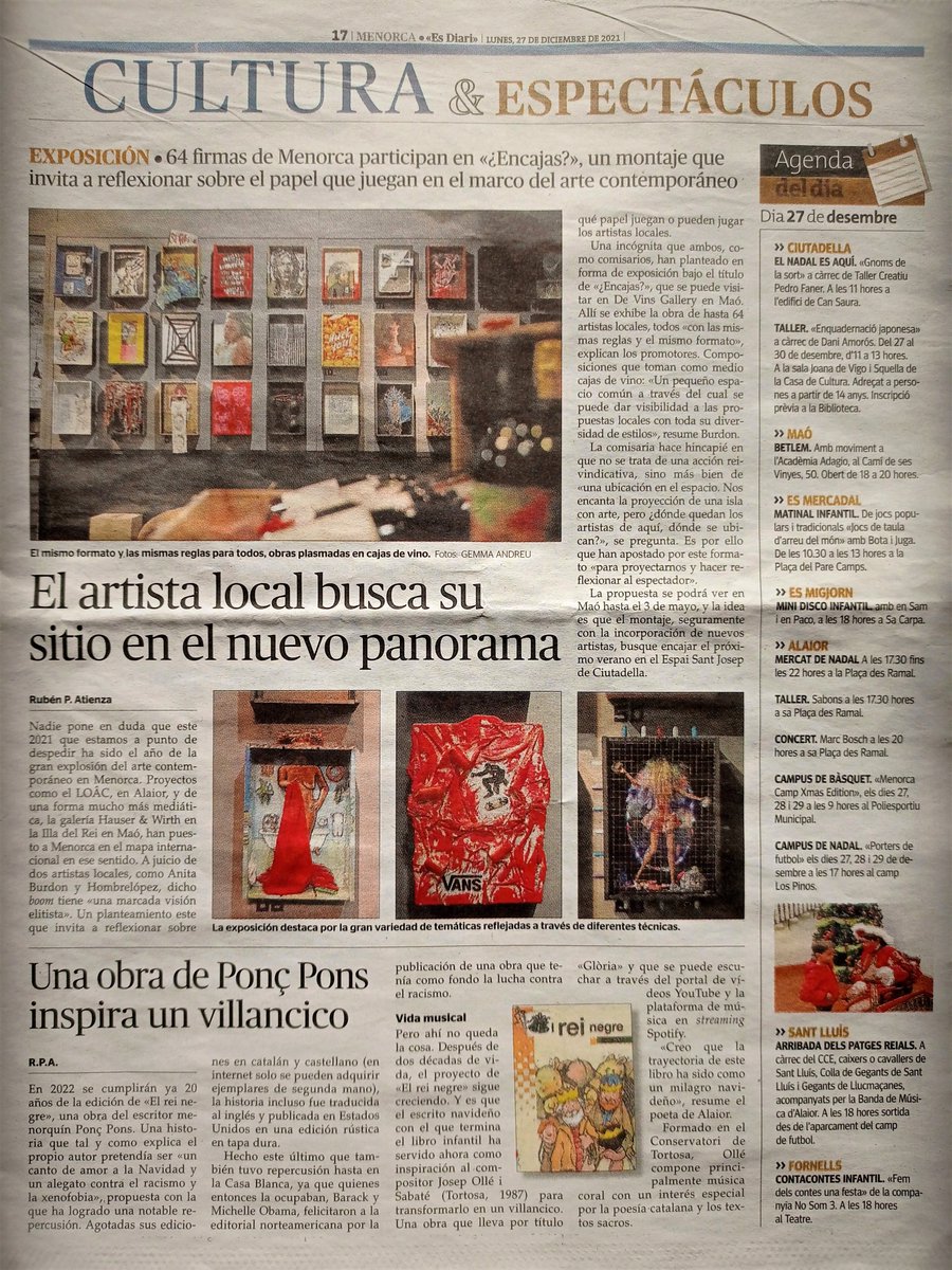HMOYANO's tweet photo. 2021/22- ¿ENCAJAS?

Exposición colectiva / Collective Exhibition

Muchas gracias @esdiarimenorca  por la parte que nos toca  / Thank you very much https://t.co/kxl5VmtzhY Newspaper for the part that we have to do

#menorcainfo #vansfamily #encajasdvins #devinsmenorca #hmoyano https://t.co/nrT7b4VOqL