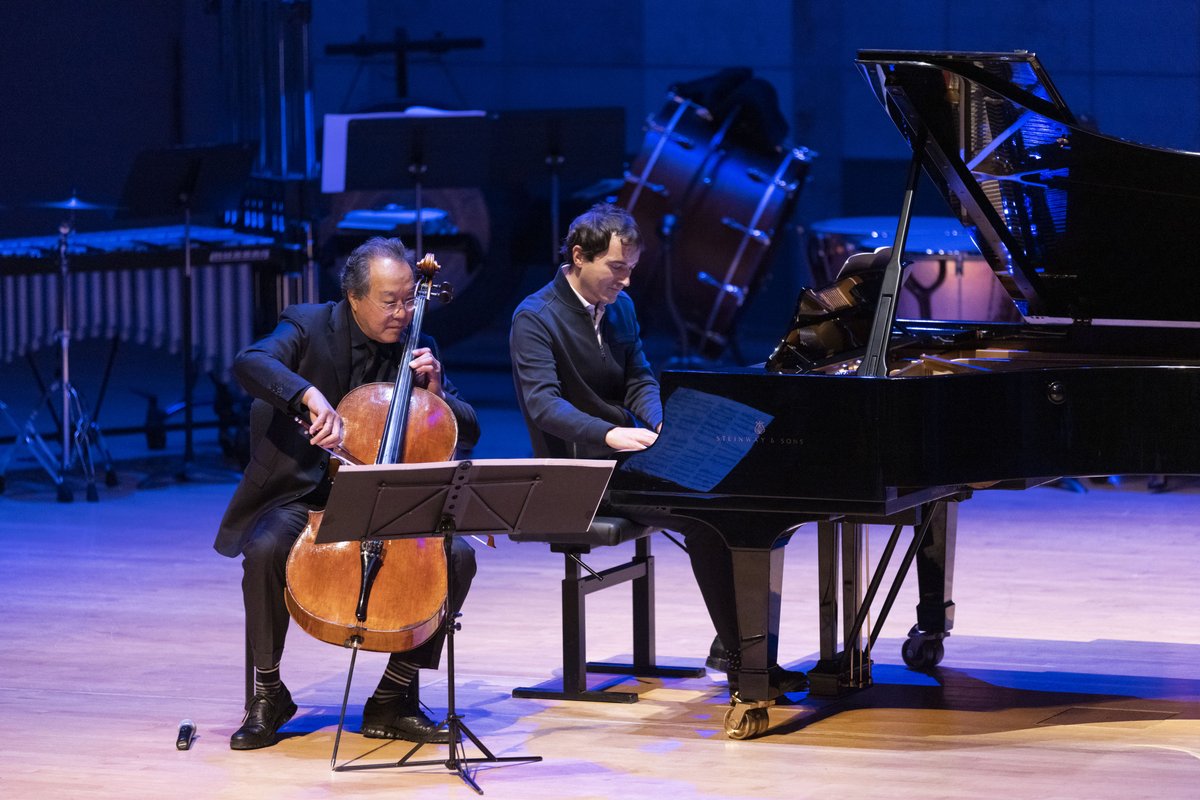 masonbates's tweet photo. I had no idea I’d be performing with @YoYo_Ma at the start of 2021. Nor did I expect to be christening a new concert hall in San Diego with a new piece, or syncing a live orchestra with a video game in real time. These are just a few of my 2021 highlights. Happy new year! https://t.co/kYurtsEHfl