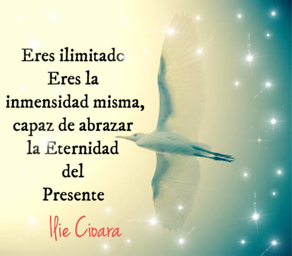 VidaUnaInfinita's tweet photo. Eres ilimitado, 
eres la inmensidad misma, 
capaz de abrazar 
la Eternidad del Presente.
Ilie Cioara https://t.co/Ydby281VCw