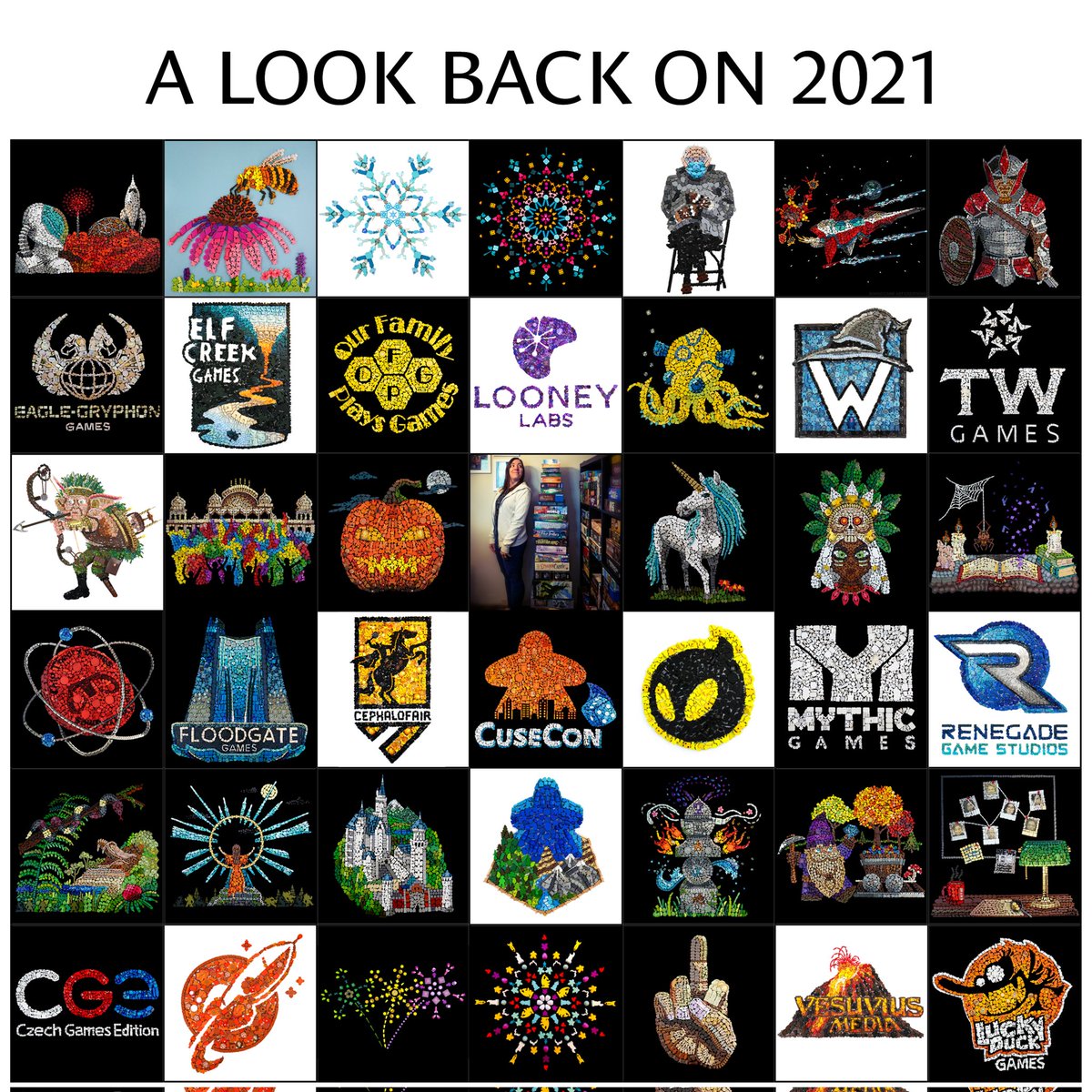 Holy moly what a year! Thank you all for believing in me and supporting my creativity (aka my madness 😉) Have a Happy New Year everyone!
#boardgames
#boardgamemosaic #2021Wrapped