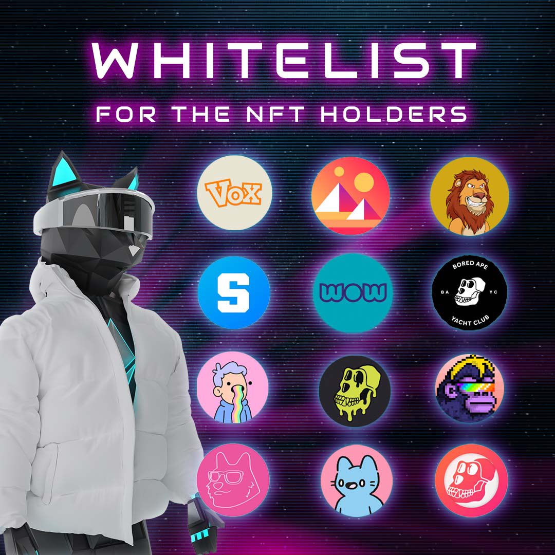 We are adding the following projects to our whitelisted partners! 🚀 If you own an NFT from one of these projects, & can verify ownership, you will be granted WL spot: - Sandbox - Vox Collectibles - Decentraland - World of Women More info here: discord.gg/cybernites