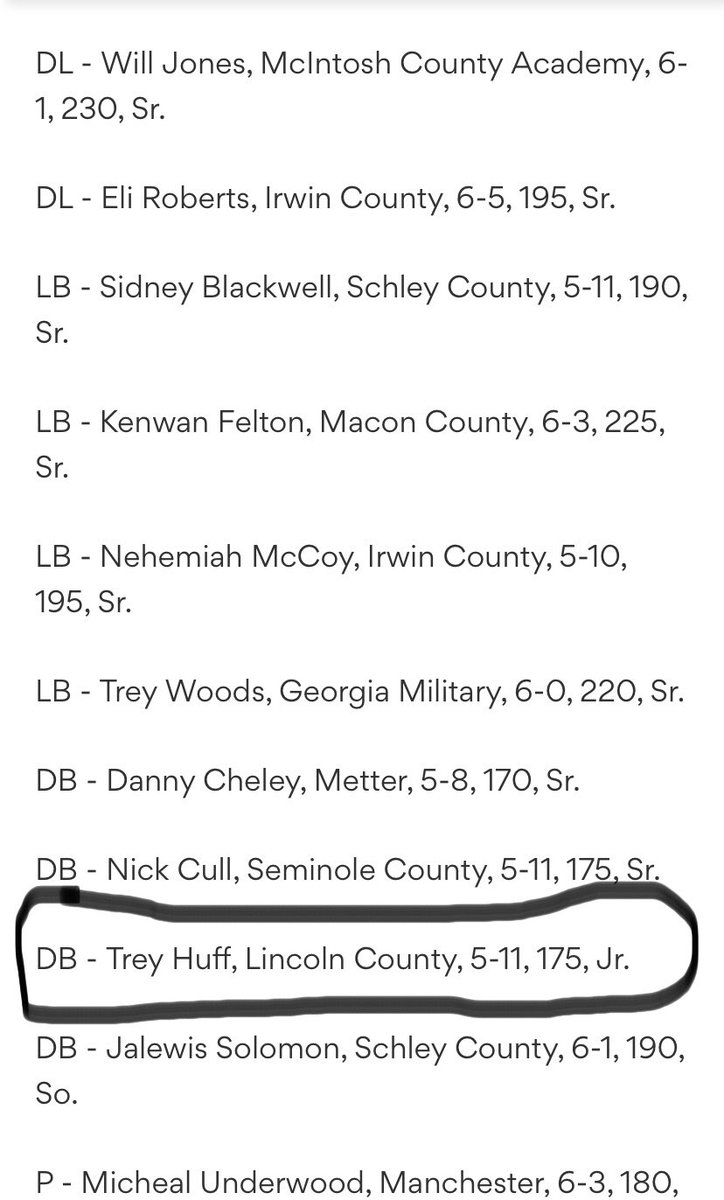 Excited to make the <a href="/ajc/">Atlanta Journal-Constitution</a> All-State Team as a DB! <a href="/ChadSimmons_/">ChadSimmons</a> @Mansell247 <a href="/co_devils/">Lincoln County Football</a> <a href="/RecruitGeorgia/">Recruit Georgia</a>