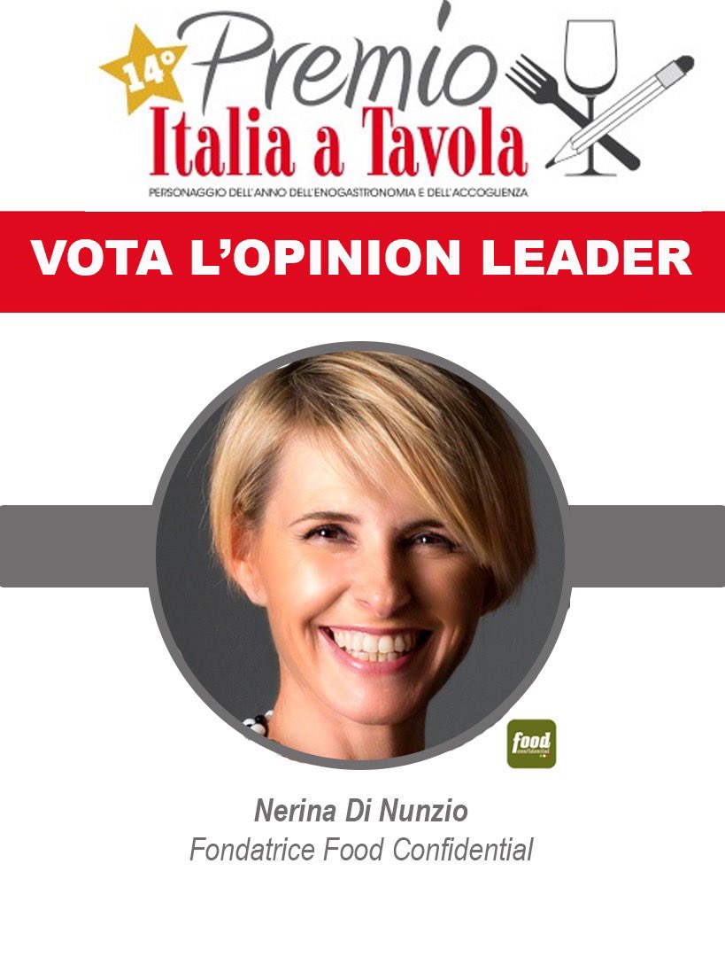 Per votarmi qui:

italiaatavola.net/premio-iat-2021

Grazie di cuore a <a href="/ItaliaaTavola/">Italia a Tavola</a> per avermi nominato anche quest’anno per me è un grande onore,
Amo comunicare la cultura del vino e del cibo sempre e continuerò a farlo con passione e dedizione. L’Italia è il paese dove si mangia meglio
