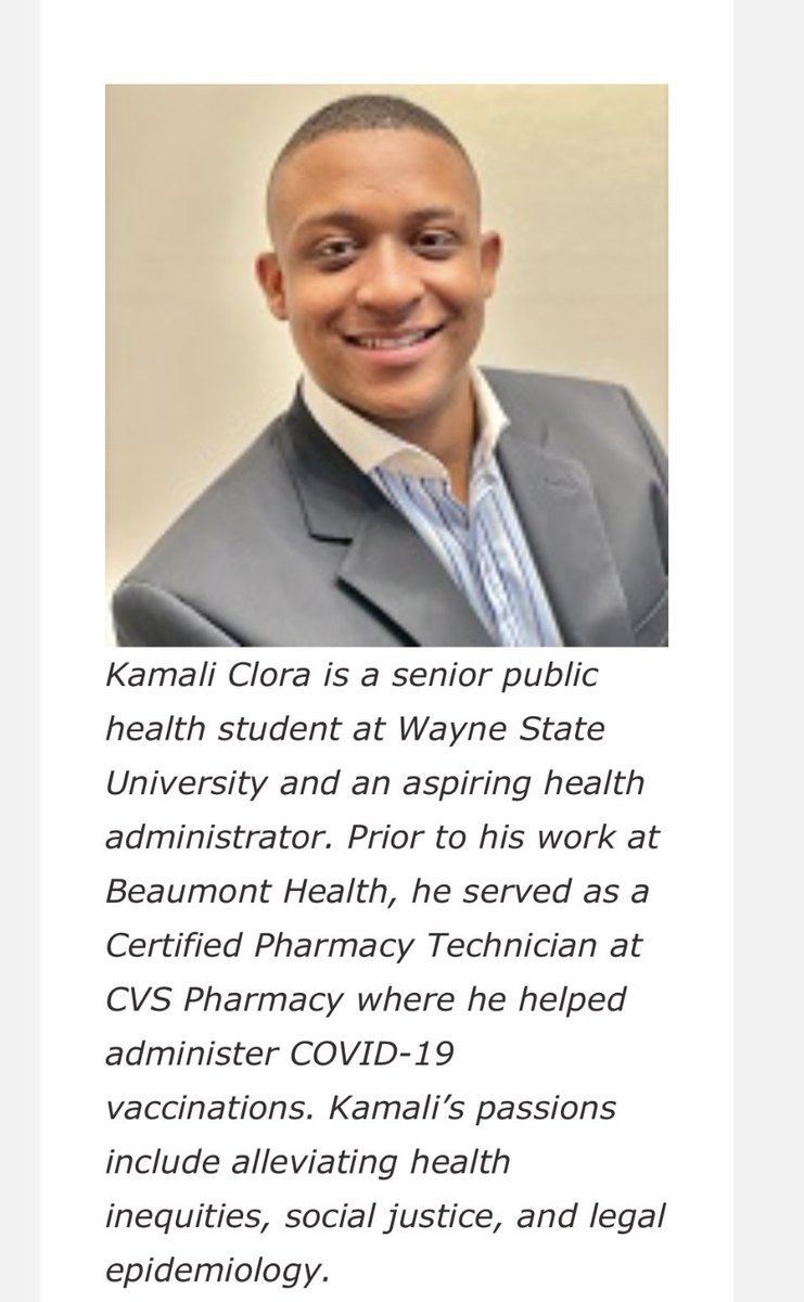 KamaliCloraa's tweet photo. Happy to share that I was invited to publish a review for the Harvard Center for Primary Care. Feel free to check it out (link below)!🙏🏾

https://t.co/TJd97zcevF

#WSU #publichealth @WayneStateCLAS @honorsatwayne @waynestate https://t.co/BG78tnWp6y
