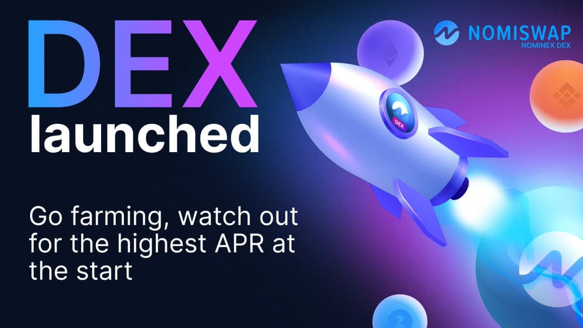 Nomiswap's tweet photo. 🔥 What everyone was waiting for has come true
Nomiswap DEX is finally launched

Have you already prepared pool tokens? Hurry up to start farming, because the highest APR awaits you at the start! https://t.co/elpctxFaas