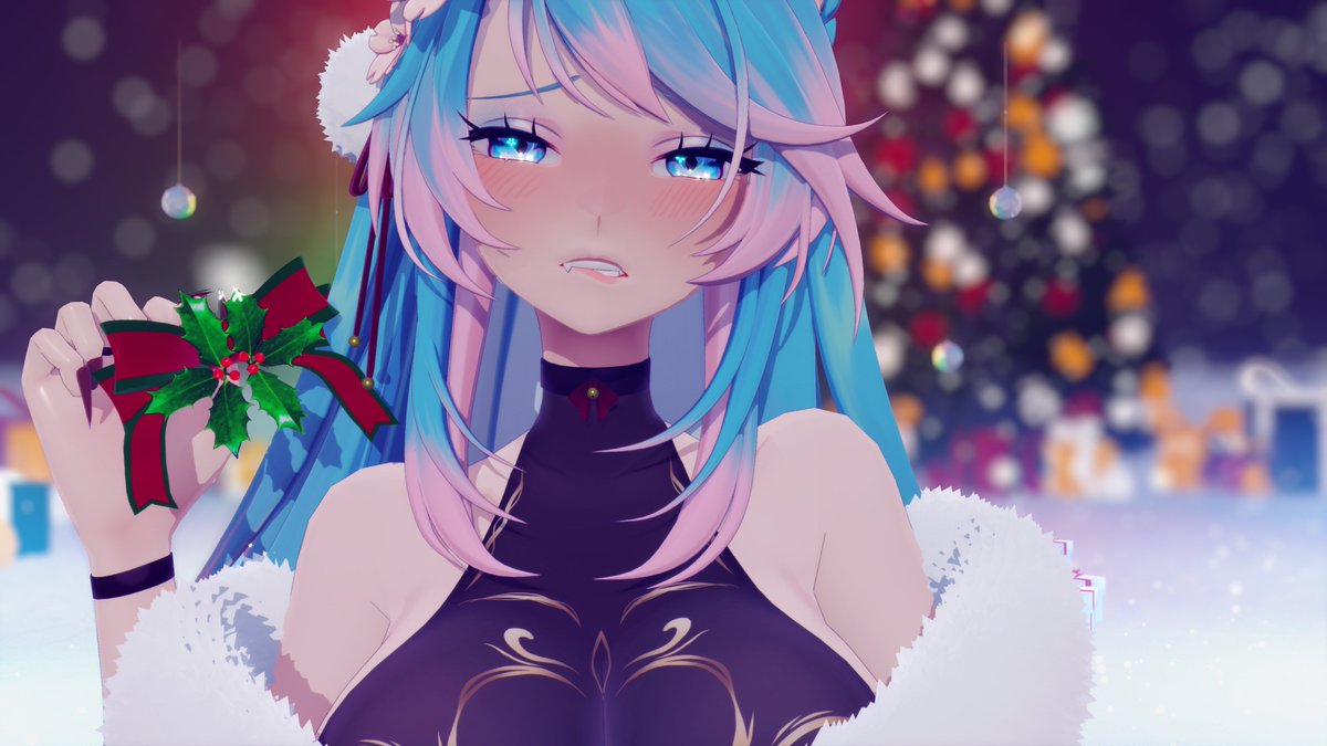 _Silvervale_'s tweet photo. It's the last day of December, one last mistletoe kiss? 💋 https://t.co/ttLwY80PcY
