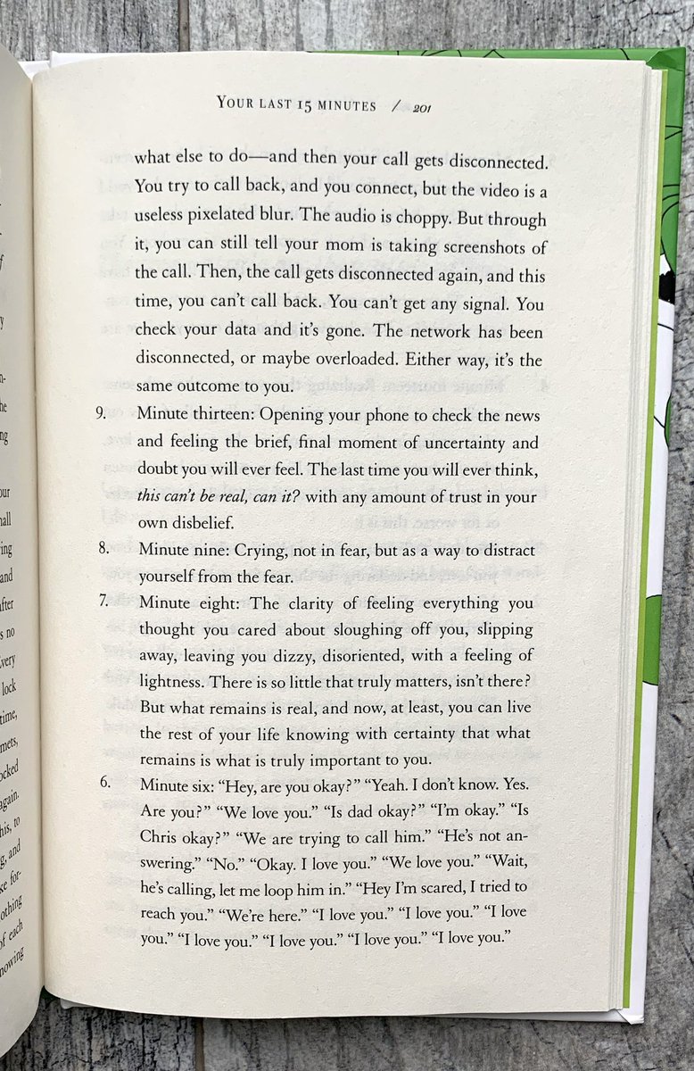 jonnysun's tweet photo. in the spirit of countdowns and things ending (the year, and in my hope, not the world), here’s something i wrote that i’m very proud of.

“your last 15 minutes before the end of the world, ranked from worst to best”

from my book “goodbye, again.” 

happy (almost) end of year. https://t.co/4XhhDybSkS