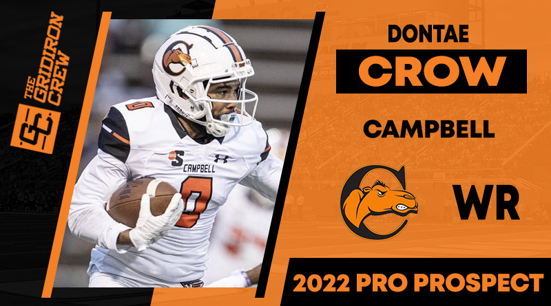 Gridiron_Crew's tweet photo. ⚠️ Attention Pro Scouts, Coaches, GMs, and Agents ⚠️

You need to look at 2022 Pro Prospect, Dontae Crow @D_Crow05, a WR/RS from @GoCamelsFB

#2022ProProspect #TGC #NFLDraft #ProFootball 🏈

👀 View our Interview: https://t.co/DCoMpVWCGg https://t.co/Gnkf4JPHFc