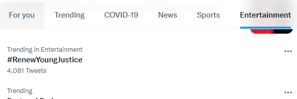 YJWiki's tweet photo. Trending on Entertainment (not just "For you").

See that, @hbomax @warnerbrostv? Fans just want more! And animation takes a LONG time. The production team could be working on it right NOW and minimize the hiatus between new episodes.

Please, #RenewYoungJustice ASAP https://t.co/A1WqYTqBs2