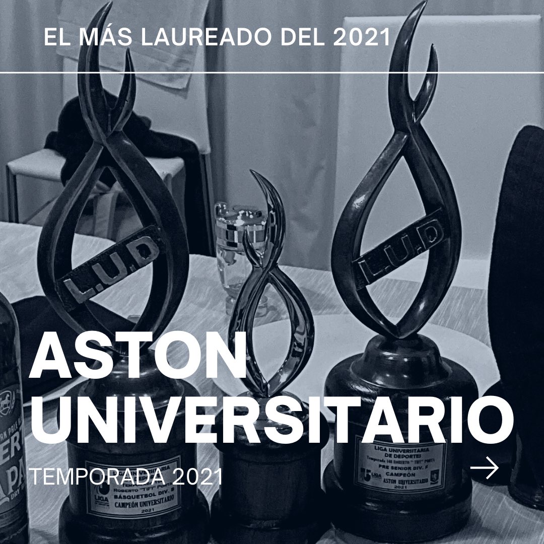 Aston_U's tweet photo. Se termina el 2021.
Año que el Aston Univesitario fue el mas laureado de toda la liga universitaria.
La categoría Pre Senior se llevo la divisional F.
El Basquet de llevo la divisional B.
Y para finalizar la Mayor se llevo la copa de plata de la divisional H.
Salú y buen 2022! https://t.co/nk44xxqYIN