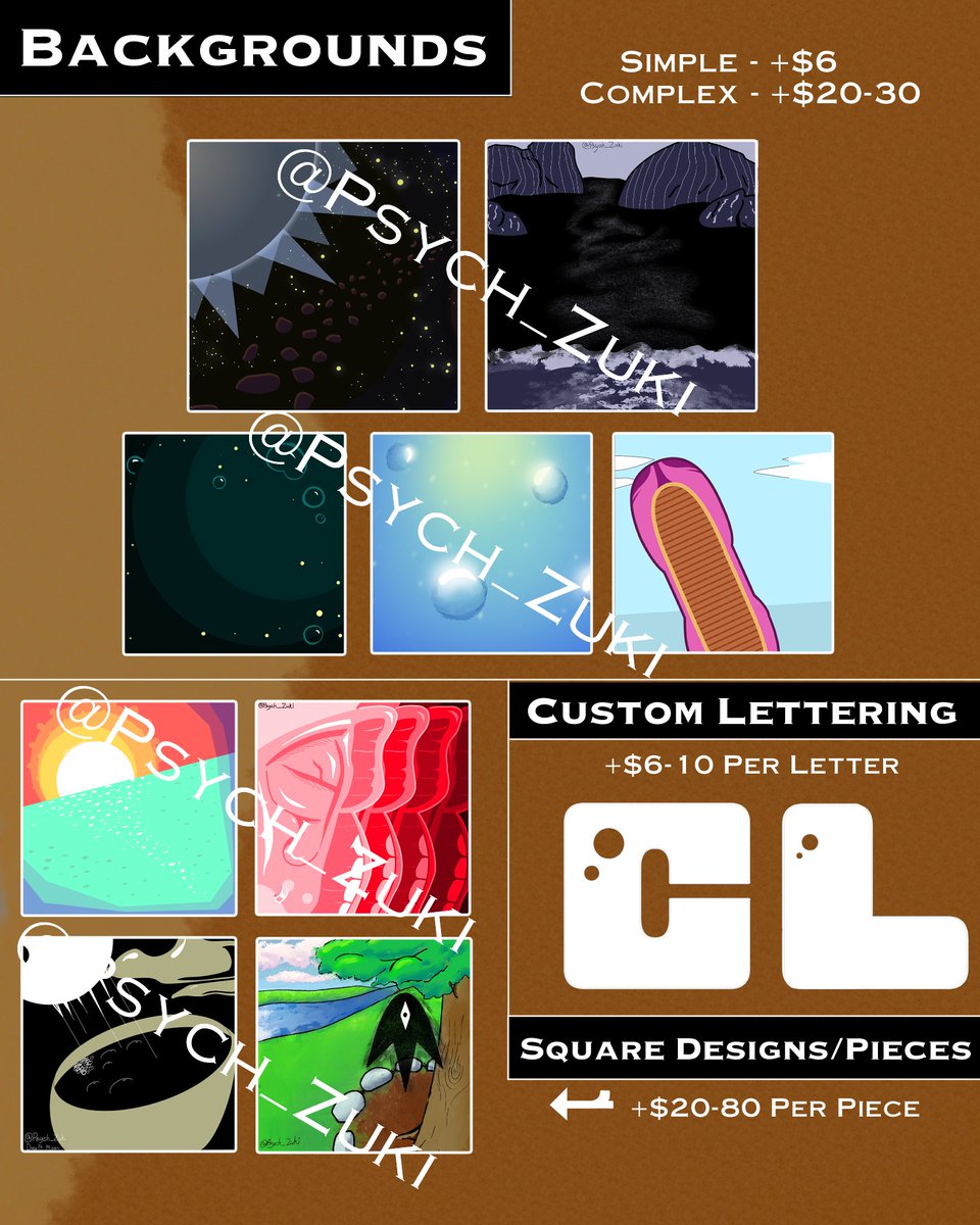 Psych_Zuki's tweet photo. We've got an updated commissions sheet to kick off 2022! Formatted better, and more options outlined. The QR Code leads to all my links, which is also in my bio https://t.co/WeyvCgulqp