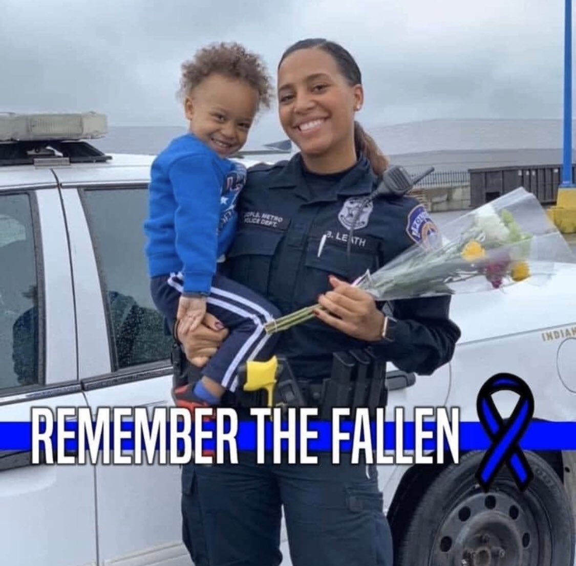 CrownJournalist's tweet photo. I know so many people who never met Officer Breann Leath, myself included, but are profoundly impacted by her death. Thinking of her family, son and her @IMPDnews brothers and sisters on her birthday. 🌻 https://t.co/KgzgTVSxno