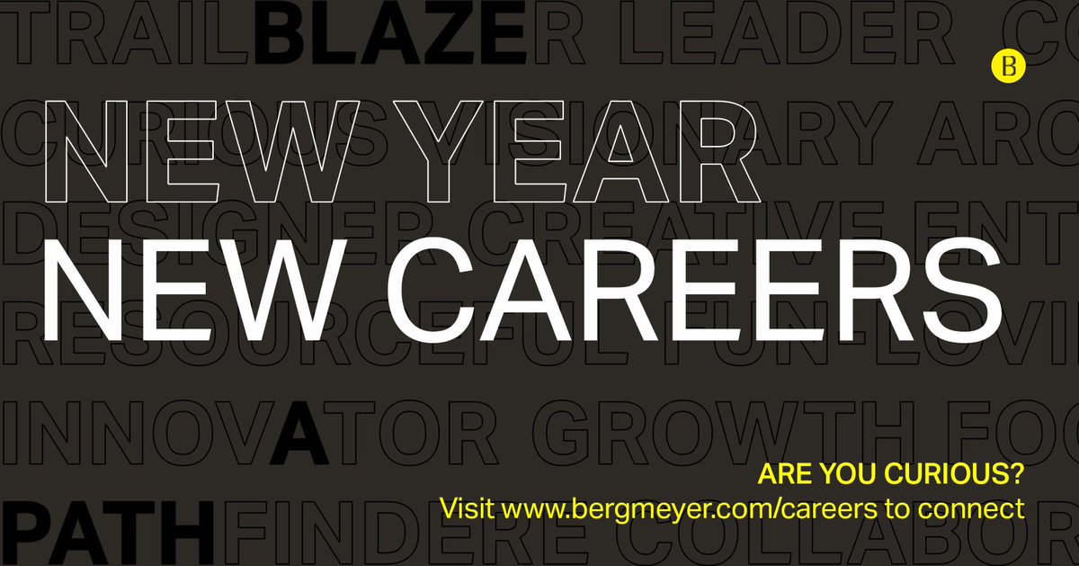 Bergmeyer's tweet photo. What's one of our #NewYear's #resolutions? To continue expanding our talented team. Looking to blaze a trail w/future-focused #DesignCollaborative? Then we would love to hear from you! Learn more about our open positions: https://t.co/OO0fdsg914
#hiring #careers #designcareers https://t.co/0D78DYz7HR