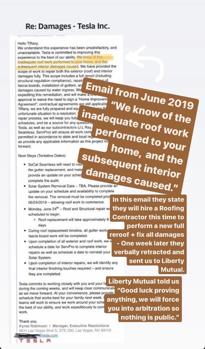 TiffanyPhoto1's tweet photo. .@Tesla promised they “warrant all roofing work” yet $TSLA left my family w a destroyed home filled w mold & water damage
“We know of the inadequate roof work performed to your home & the
subsequent interior damages caused” #Tesla Manager
#TeslaRoofing #TeslaEcosystem https://t.co/EXPfeiKxeg