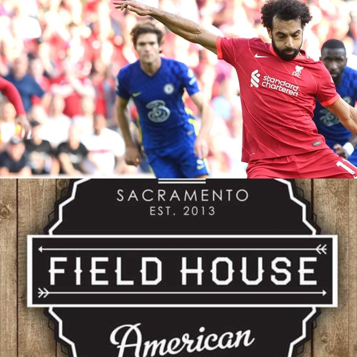 Liverpool vs. Chelsea.  Kickoff at 8:30am, Sunday.  We will be at Fieldhouse American Sports Pub.  Sacramento Reds, come join us!