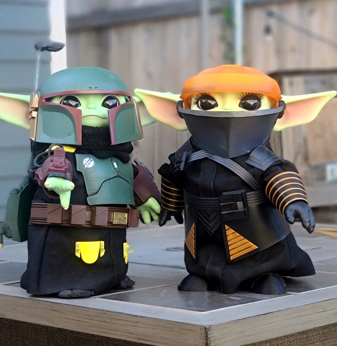 batcap50's tweet photo. Jabba ruled by fear.  We intend to rule by cuteness...  #beskarbabyyoda #StarWars #bookofbobafett #bobafett #FennecShand @MingNa https://t.co/zHO5063pMM