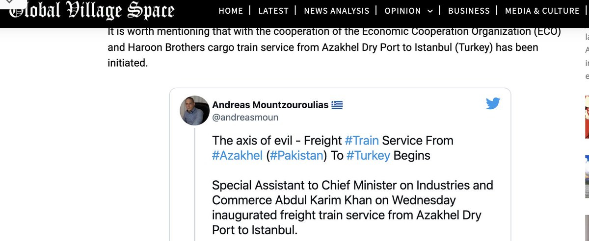 andreasmoun's tweet photo. Thank you @GVS_News 

The axis of evil - Freight #Train Service From #Azakhel (#Pakistan) To #Turkey Begins  

https://t.co/92OBqrNIA9 https://t.co/KMMaUlJrA8