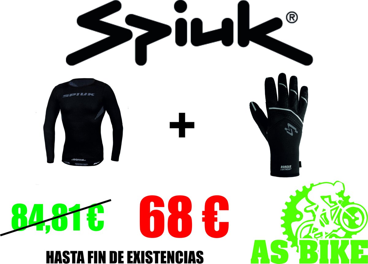 Park Spiuk:
- Camiseta interior Top Ten Larga
- Guantes Boreas