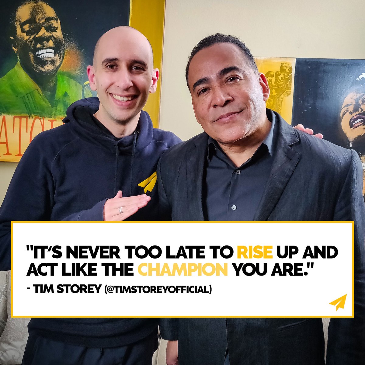 EvanCarmichael's tweet photo. "It's never too late to rise up and act like the champion you are." - Tim Storey

What do you think?

______________________________________

#timstorey #standup #dosomething https://t.co/rWESTYfe6m