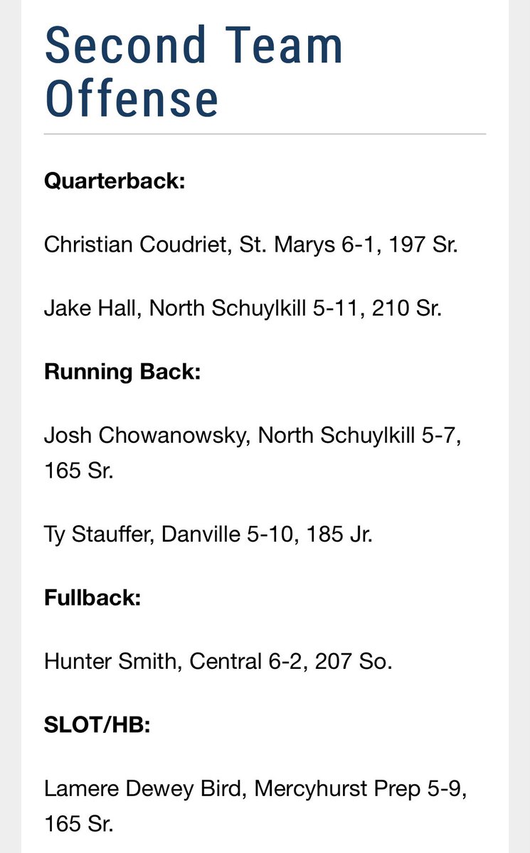coudriet02's tweet photo. Honored to be named an All-State QB for 3A!! @PaFootballNews @d9and10sports @PrepRedzonePA @CoachHanhold @coachtesch @CoachJCurry @CoachO_Neill @CoachJSutrick @CoachCGD @CoachBoylan13 @coach_RDutton https://t.co/31ifsrCagM
