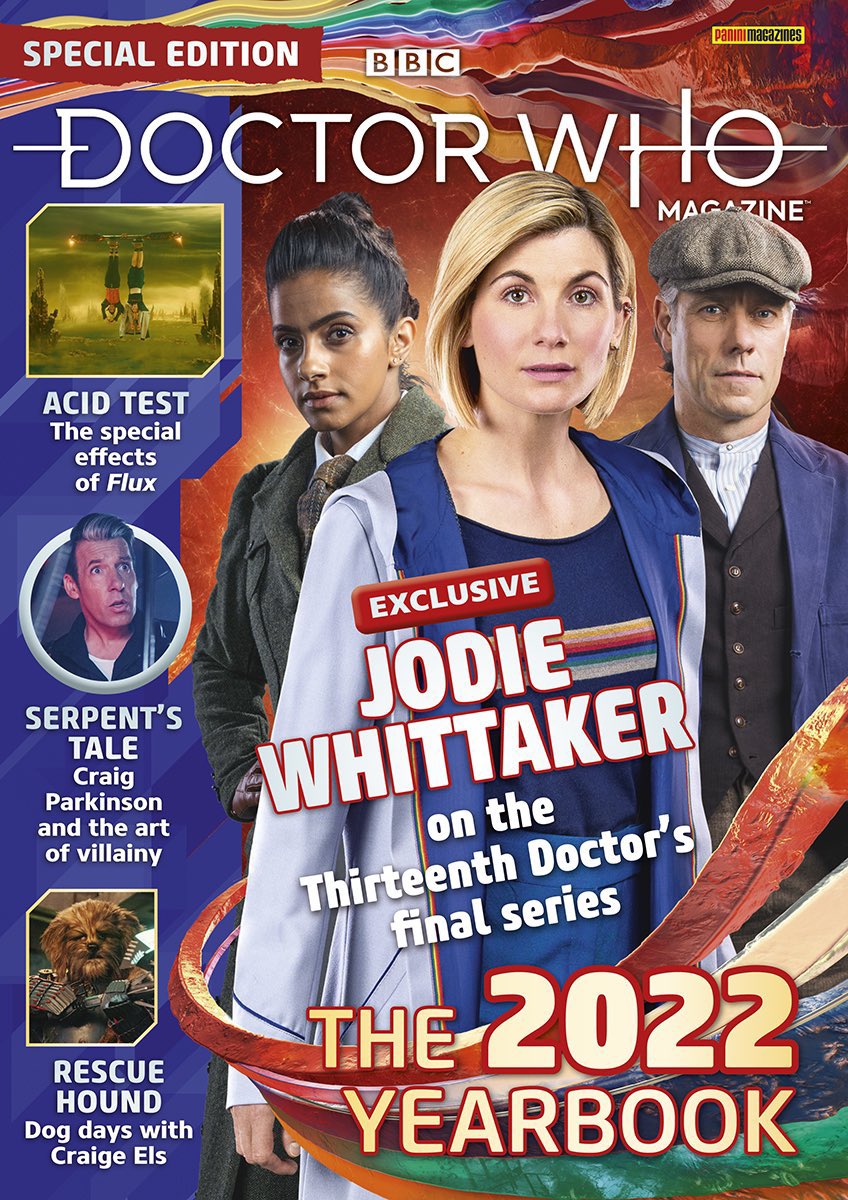 The 2022 Yearbook includes interviews with Jodie Whittaker, Mandip Gill and a host of Flux guest stars, plus behind-the-scenes features and more! It’s on sale now from panini.co.uk & WH Smith. Also available as a digital edition from pocketmags.com
