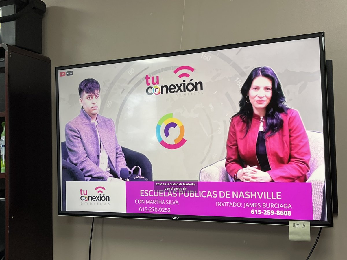 Thank you <a href="/conexion_tn/">Conexión Américas</a> for inviting <a href="/MNPS_EL/">MNPS EL Office</a> to be on <a href="/NashvilleNoti/">Nashville Noticias</a> with you. 

James Burciaga Medrano, EL Registrar, <a href="/MetroSchools/">Metro Schools</a> <a href="/HuntersLaneHs/">Hunters Lane</a> graduate, sharing about the <a href="/MNPS_EL/">MNPS EL Office</a> programming, registration, attendance polices, &amp; translation services. 

👏👏Great job, James!!