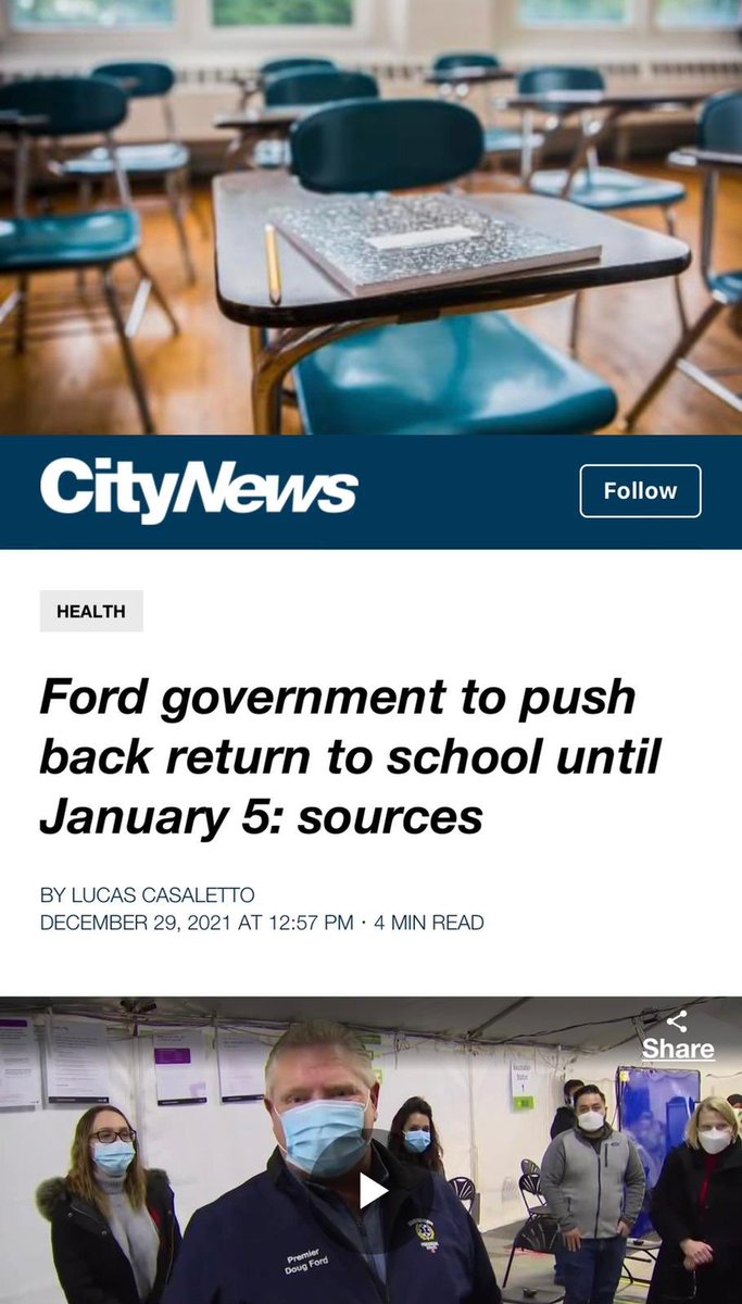 What difference will two days make? Many people aren’t scheduled for their PCR test until after Jan. 5th, and if classrooms don’t have HEPA filters now, they won’t have them by the 5th. Do your job <a href="/fordnation/">Doug Ford</a>! #onted #onpoli