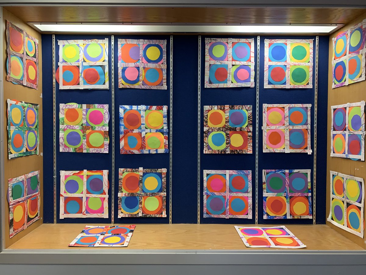 3rd Grade Kandinsky inspired "Squares &amp; Circles"...<a href="/FTSHunterdon/">FTS Hunterdon</a> @MsGooditis <a href="/NicholasADiaz/">Dr. Nicholas Diaz</a> <a href="/ArtEducatorsNJ/">AENJ</a>