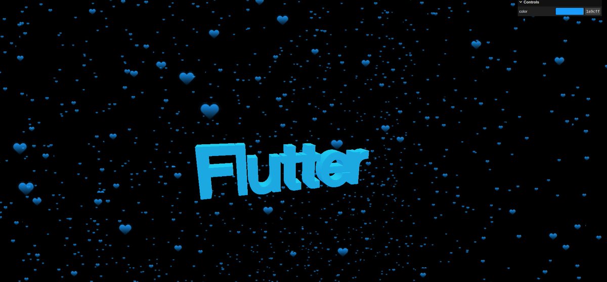 Flutter 💙
#threejs #particles #3dtext