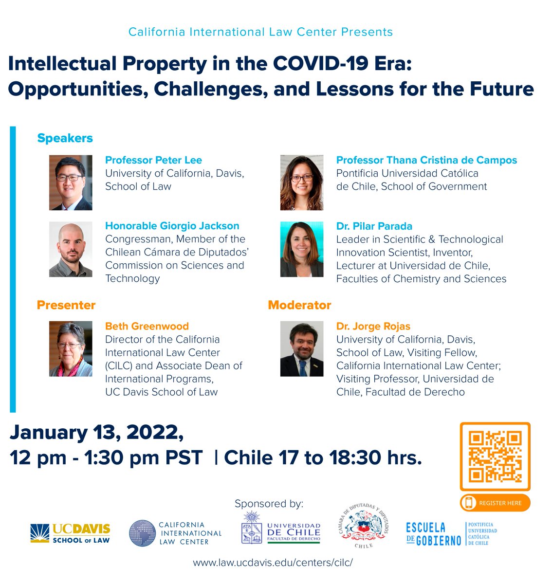 Desde <a href="/UCDavisLaw/">UC Davis Law</a> invitan a este interesante panel sobre la Propiedad Intelectual y sus desafíos a nivel mundial tras el surgimiento de la pandemia y el desarrollo de vacunas. ¿Quieres participar? inscríbete en bit.ly/3mKAIXL