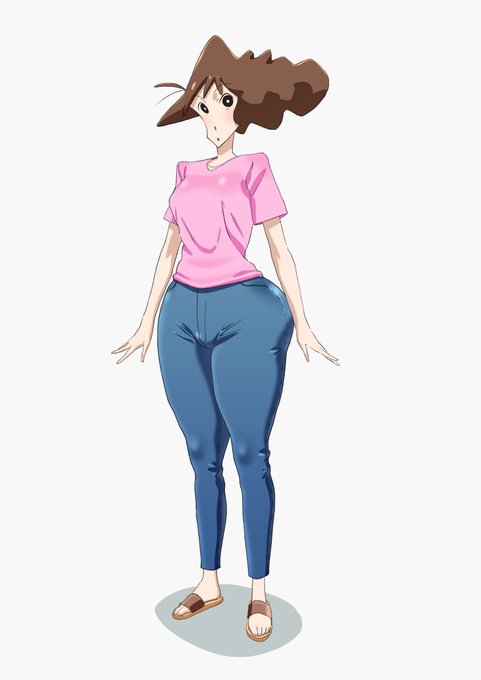 野原みさえ。ズボン。 