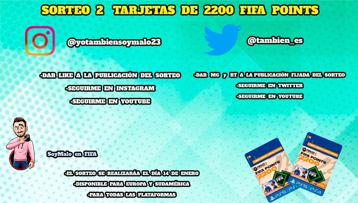 ¿Quieres comenzar 2022 de la mejor manera posible? Pues solo tienes que participar en este pequeño sorteo, apoyadlo mucho para traeros más sorteos de este tipo 💪💪