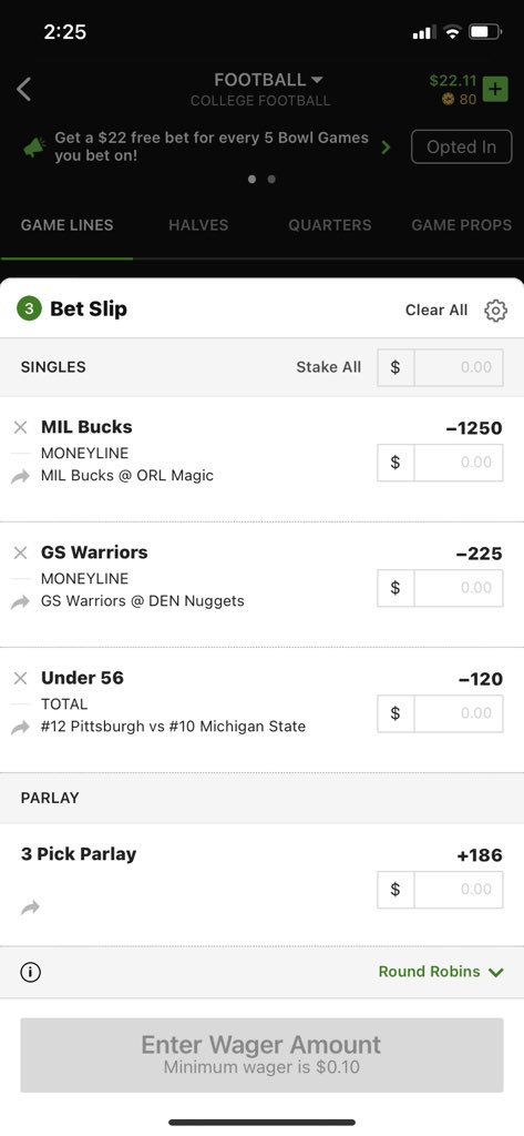 BracketolgyBuds's tweet photo. Today’s 3 leg parlay has the Warriors and Bucks moneyline as well as the Pitt vs Mich ST game under. Warriors bounce back game and Bucks play the depleted Magic. No Kenny Pickett for the Panthers and no Kenneth Walker for the Spartans easiest under ever. https://t.co/806bm4HVBn