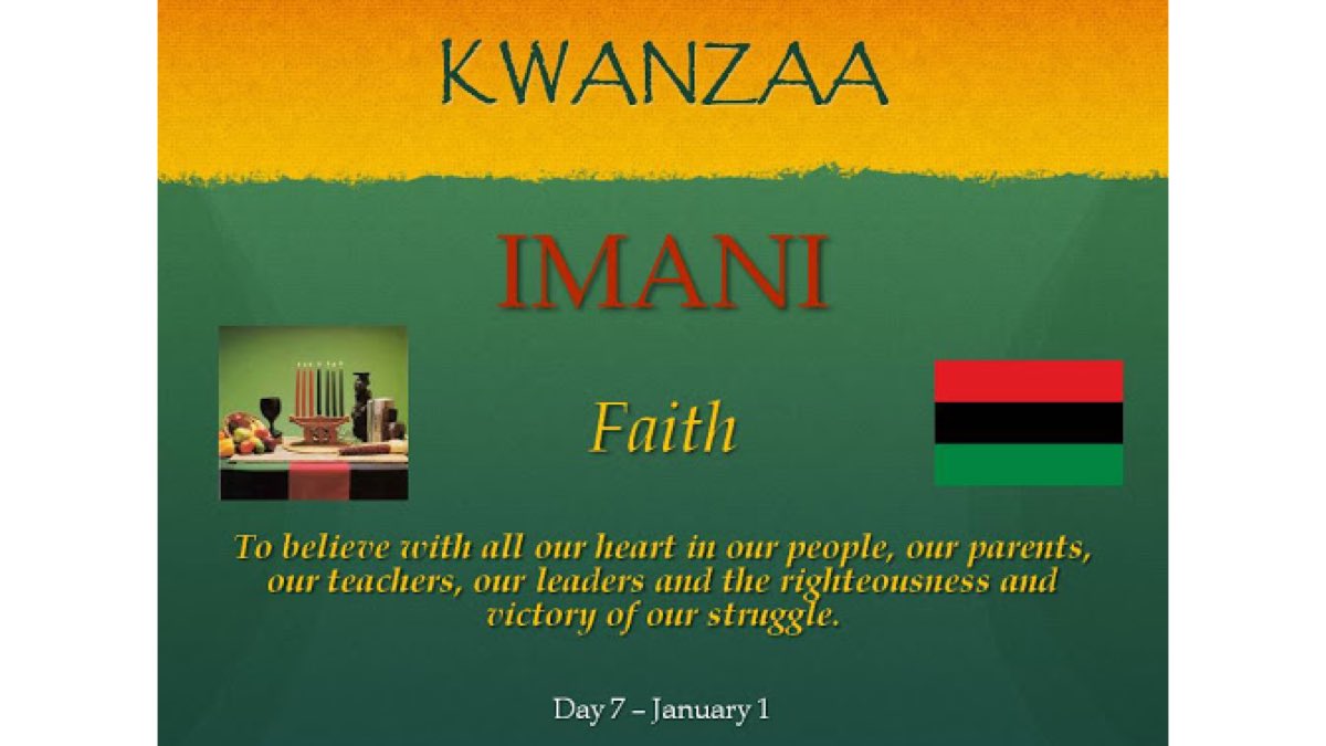 Kwanzaa Day 7 Final Imani: Faith 🔹BELIEVE in your neighbor. 🔹BELIEVE in the fruits of labor. 🔹Success is not an accident. #Kwanzaa #HAPPYNEWYEAR🎊 🗣This is Leadership!