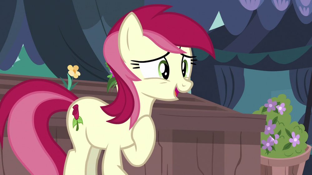 Rose from friendship is magic is an asexual biromantic non-binary girl! it uses she/her , it/its , flower/flowers n more! flower is also dating Dr. Hooves!

requested by me
#mylittlepony #urfaveis #mlpheadcanons