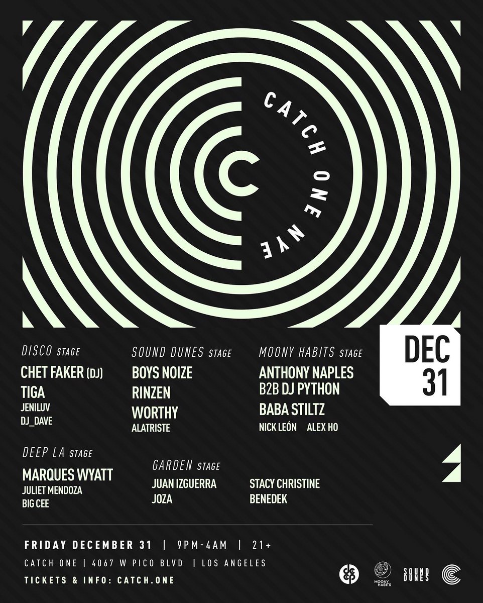 Five different stages to choose from, NYE is looking like a musical choose your own adventure book. 🎶📖 😍  

🎟: found.ee/k51t