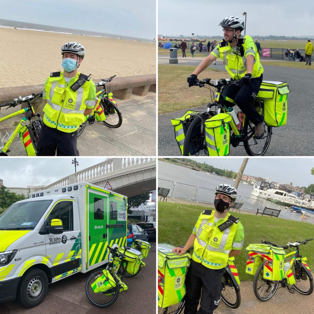 SJArobbins_ma's tweet photo. Well as 2021 is coming to a close, hereโs a quick look back at some of my @SJAEastCRU highlights from this year. #SJA #CRU #CycleResponseUnit @stjohnambulance https://t.co/8qEdV43K9F