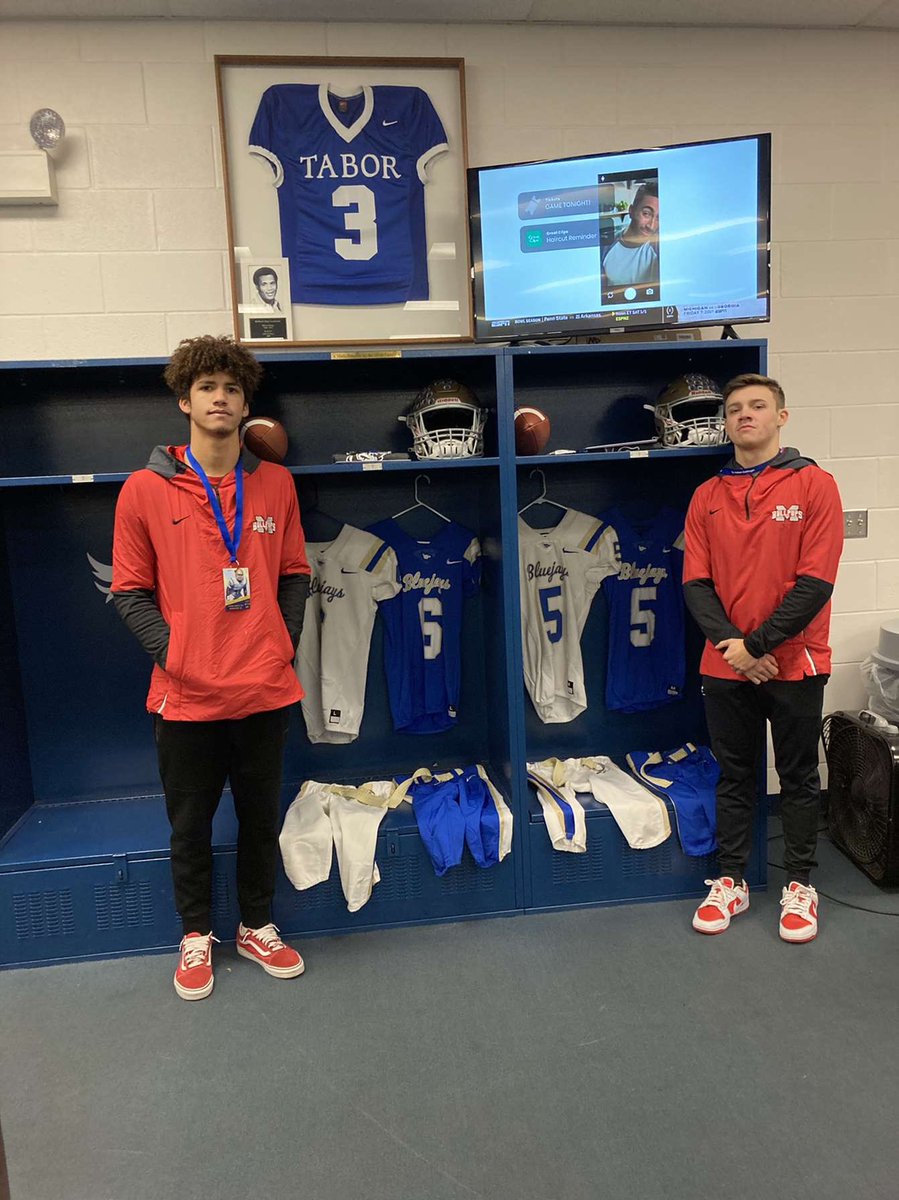 Thank you for the visit today!🔵🟡<a href="/Tabor_Football/">Tabor Football</a> <a href="/CoachCJHill/">CJ Hill</a> <a href="/CoachKoustmer/">Coach Koustmer</a>
