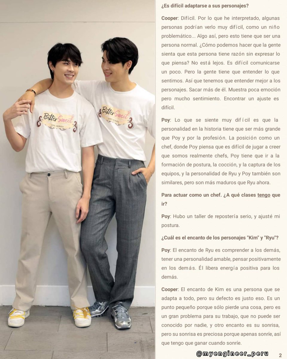 MyEngineer_Peru's tweet photo. ★° Facebook 30 • 12 • 21 <Cooper-Poy> °★
Adéntrate en el nuevo papel de "Cooper & Poy", el gran desafío de "Bitter Sweet The Series"
👉 Hello Asian: https://t.co/70TxP8G3Wf
#Poykritsanapong #CooperPatpasit #PerPoy
#MyPePo #bittersweettheseries https://t.co/8WjTb6qBlE