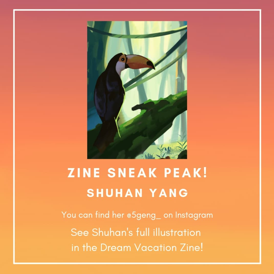 VacationZine's tweet photo. Another Zine sneak peek! Please consider supporting our Kickstarter if you'd like to see Shuhan's full illustration! https://t.co/Til6GH32tu