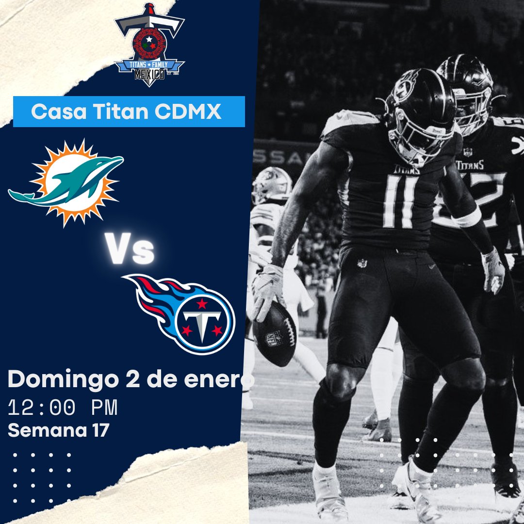 Este domingo los esperamos !!! 
#TitanUp  #Titans <a href="/TitansFamilyMex/">Titans Family Mexico 🇲🇽🏈⚔</a>
