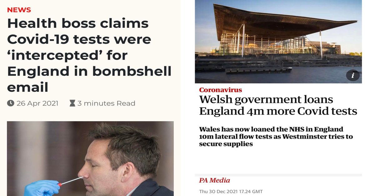 2 headlines 8 months apart that speak volumes #Covidtests
