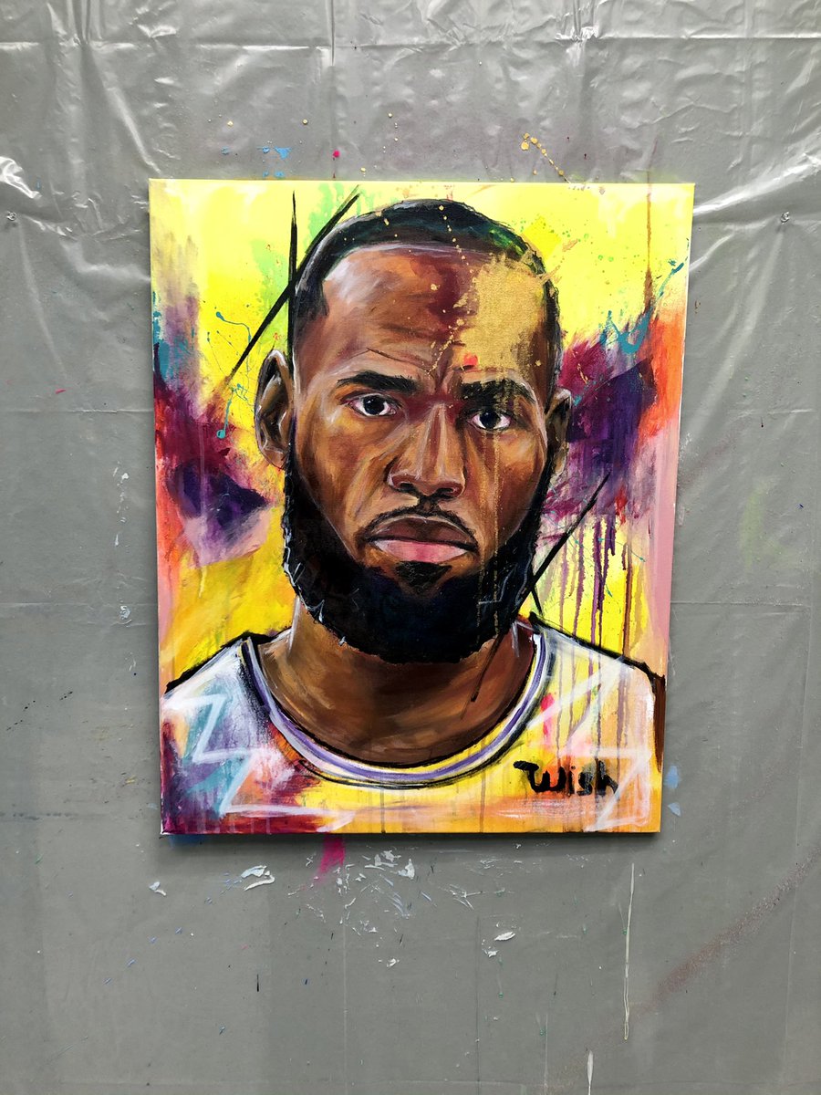 DropKicksCustom's tweet image. Happy Birthday @KingJames @Lakers #art #artist #BLACKARTIST #LeBronJames #Lebron #painting