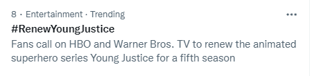 YJWiki's tweet photo. #8
Please #RenewYoungJustice, @hbomax @warnerbrostv, and keep the momentum and hype going! https://t.co/VZVQpqZWG0