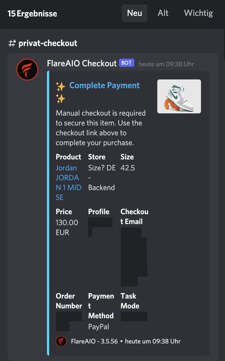 sneakerboyhedev's tweet photo. Thanks @FlareAIO @FlareSmashed https://t.co/XXOfd7UkHl