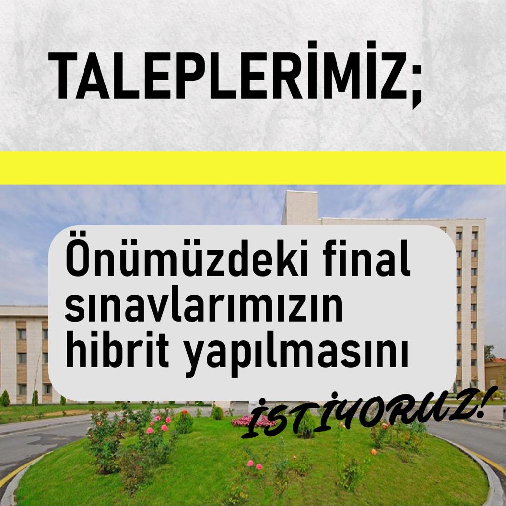 Kampüslerimizde yurtlarda kalan arkadaşlarımız için her gün sayısız ambulans getirilirken vicdansızca ve inatla yüzyüze sınav yapılmasını istemiyoruz. #hacettepehaklarınıistiyor